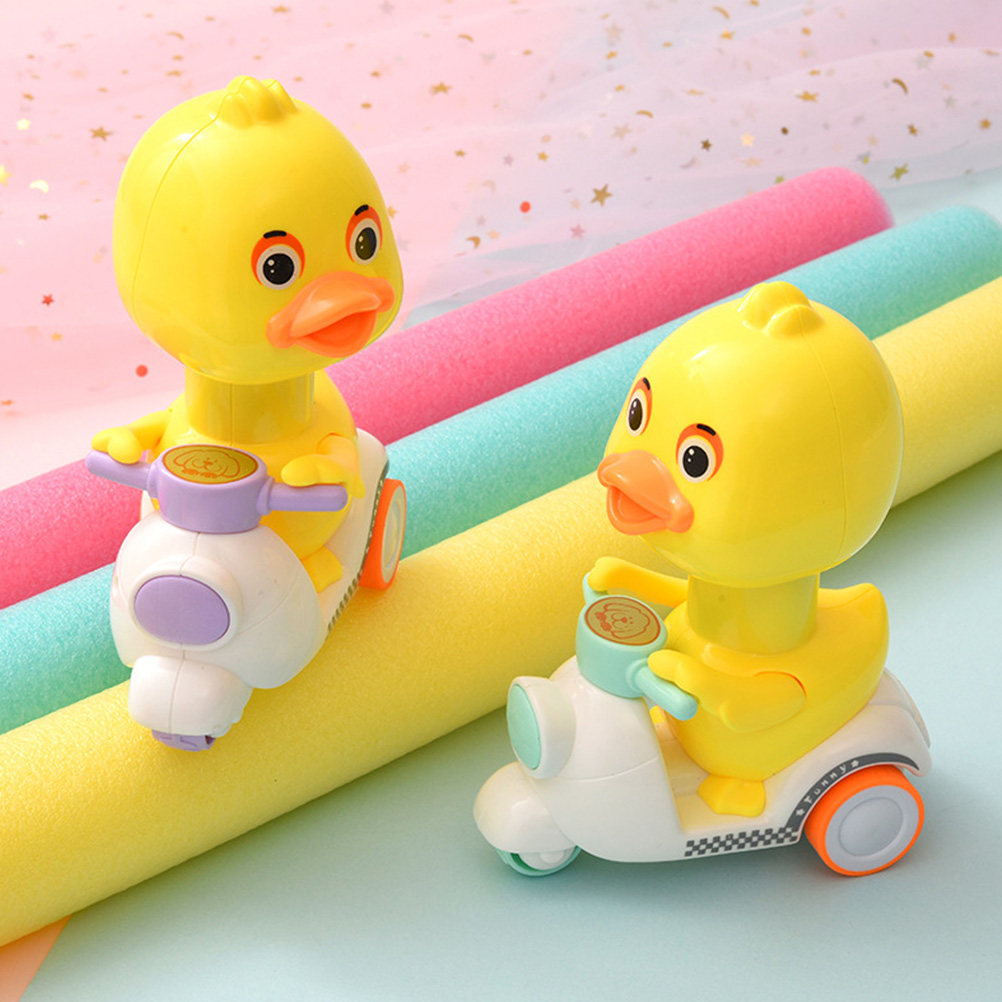Kids Education Activities - 3Pcs Small Yellow Duck Pull Driven