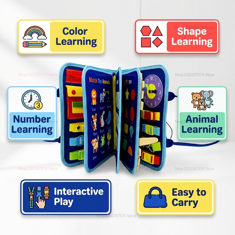 Montessori Busy Board Sensory  - đánh giá và giá Kids Education Activities