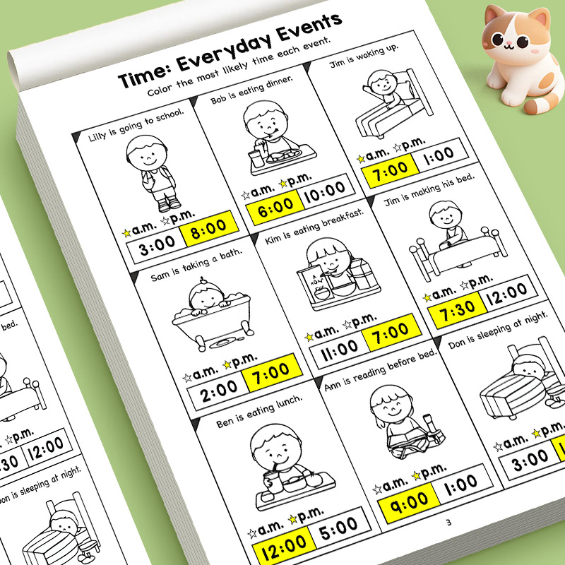 Kids Telling Time Educational  - đánh giá và giá Kids Education Worksheet