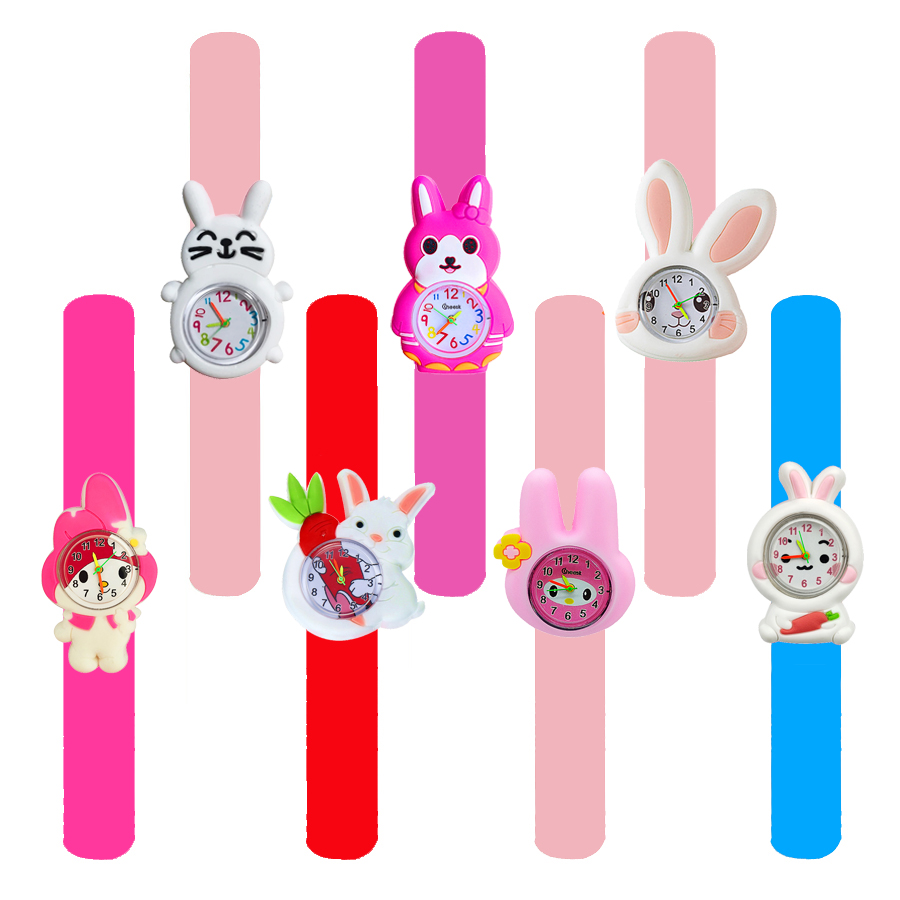 Printed Strap Cartoon Rabbit C - đánh giá và giá Kids Educational Watch