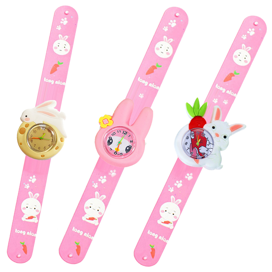 Printed Strap Cartoon Rabbit C - đánh giá và giá Kids Educational Watch