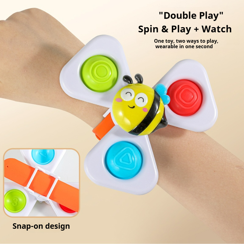 3pcs/Set Suction Cup Spinning  - đánh giá và giá Kids Educational Watch